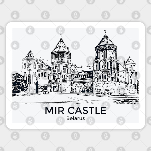 Mir Castle - Belarus Sticker by Lakeric